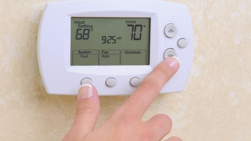 Setting a central heating thermostat